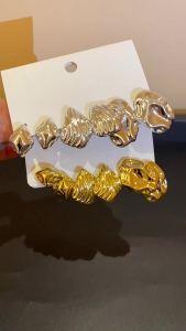 6 Pcs Punk Geometric Acrylic Stud Earrings Womens Gold Color Chunky Irregular Ear Studs Jewelry Sets for Daily Wear Party K1