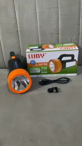 Luby Senter LED Super Terang 2 in 1 L-2675B 7Watt + 24 LED SMD PUTIH Rechargeable 8 Jam 500 Meter