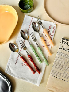 Bộ Thìa Và Đũa Ăn Trưa Kiểu Anh Cổ Điển Bằng Kim Loại Thìa Và Đũa Ăn Trưa Thìa Và Đũa Ăn Trái Cây Đồ Dùng Ăn Trưa