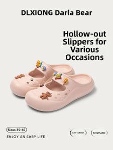 DALA BEAR | Anti-slip Perforated Slip-on Summer Sandals with Thick Cushioned Sole