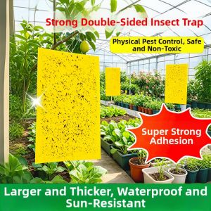 HUAZINIAO | Double-sided Greenhouse Specific Fruit Fly and Fungus Gnat Trap Yellow Sticky Board