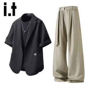 izzue | Casual Loose Fit Stripe 2-Piece Set
