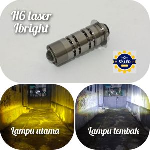 Lampu depan H6 Led tipe laser putih Biru jauh dekat high low bebek
