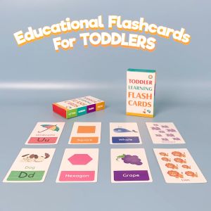 Toddler flash card 58pcs early learning letters numbers shapes colors alphabet study for kids/baby. Preschool education