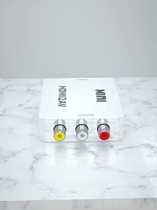 [Fast Delivery] Mini HD AV2VGA Video Converter Box AV RCA CVBS to VGA Video HDTV Adapter