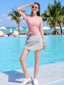 XTEP | Long Sleeve Conservative Slimming Separated Swimsuit
