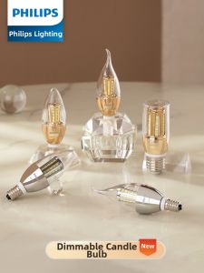 Philips | Candle LED Bulb E14 Small Screw Base Tail Taper For Crystal Chandelier Tri-color Light Source