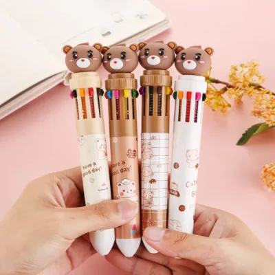 Payu-Pulpen Beruang 10 Warna Pulpen Mekanik 1Pcs