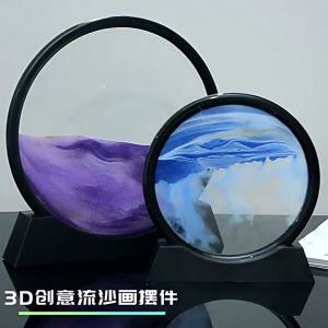 ทรายศิลปะ 3D นาฬิกาทราย แบบไดนามิกสําหรับตกแต่ง ของขวัญคริสต์มาส แต่งบ้าน