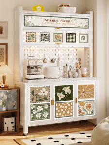 Meisda Cream Style Iron Art Wall-Mounted Storage Cabinet Independent Installation Living Room Tea Water Cabinet Home Use