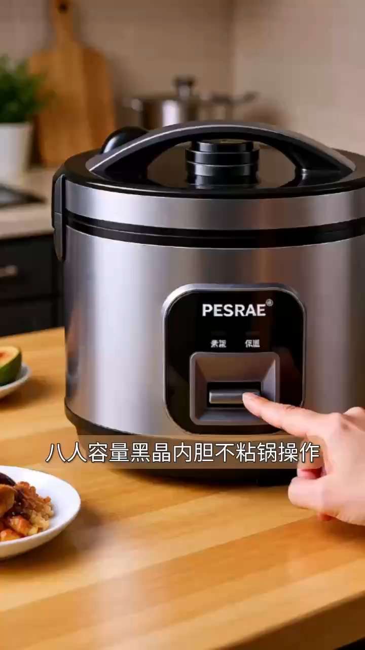 Multifunction Rice Cooker 2L Non-Stick Pot Cook & Warm Perfect for 2-4 People Classic Black Nkove