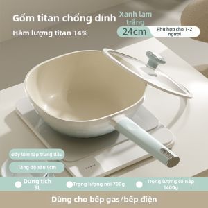 YIZHIFU | Chảo Không Dính Gốm Titan Không Chứa Flo Hỗ Trợ Bếp Từ