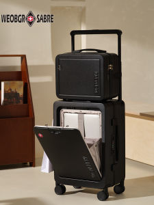 Sub-Box Front-Opening Laptop-Compatible Luggage 20 Inch