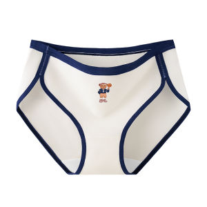 JIAZINI | กางเกงชั้นในทรงสามเหลี่ยมผ้าฝ้ายแท้สำหรับผู้หญิง กางเกงชั้นในกีฬาสไตล์ย้อนยุคสูงแบบแยกเปิด กางเกงชั้นในผู้หญิง ระบายอากาศได้ดี ป้องกันแบคทีเรีย ทรงเอวกลาง ไร้ตะเข็บ