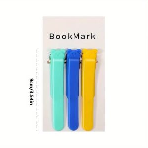 3pcs silicone bookmarks automatic page turning memory bookmark record book cover and multi-function reading clip