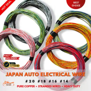 GAUGE 20 18 16 14 GENUINE JAPAN PURE COPPER WIRE HEAVY DUTY FOR AUTOMOTIVE/MOTORCYCLE