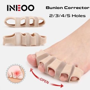 INEOO ที่คั่นนิ้วเท้าเจลที่ตกแต่งเค้กซิลิโคนสีฟ้า1ชิ้น/กด Thumb Valgus นิ่ม/Hallux Valgus Bunion Spacers เครื่องมือดูแลเท้าตัวแก้ไขนิ้วหัวแม่มือ