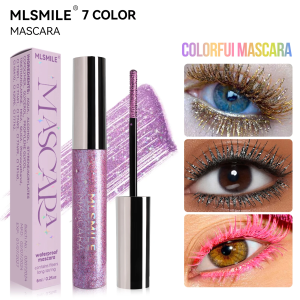 Glitter Pearlescent Waterproof Mascara Long Lasting Quick Dry Non Smudging Curling Volumizing Diamond Lash Enhancer