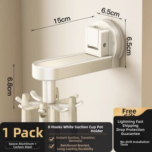 EVERTE | Wall-mounted Drill-free Kitchen Hook Organizer