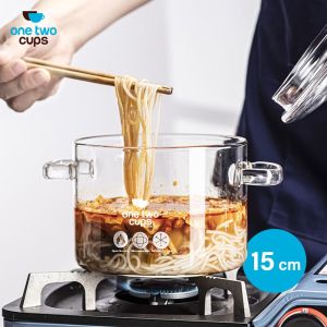 Panci Masak Kaca Tahan Panas Api Bisa Langsung Masak Di AtasKompor Borosilicate Glass Cooking Pot