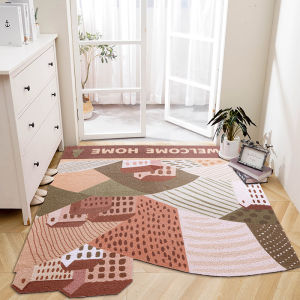 Home Entrance Door Mat Customizable Size PVC Material Indoor Outdoor Rug Floral Pattern Modern Simple Style Machine Weaved