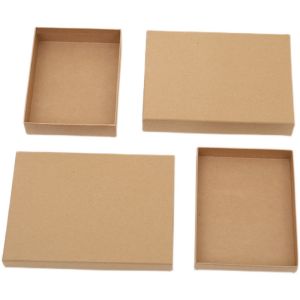 Large Black Simple Brown Kraft Paper Gift Box Birthday Present Box Empty Paper Box Small Size Box Wedding Celebration Supplies