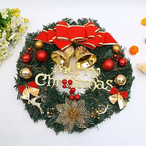 SG [In Stock]Christmas Wreath with decoration Light Christmas Decoration Decoration Christmas Garland Flower