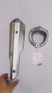 YAMAHA Y15ZR LC150 High-Performance Exhaust Side Cover Protector - Carbon Fiber/Black/Silver