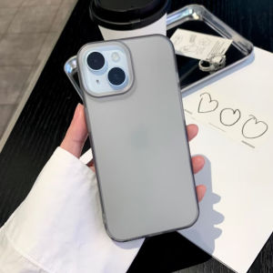 Ultra-Thin Frosted Silicone Phone Case for Apple 16Promax iPhone 15/14/13/12 XSMax New plus Transparent Full Cover Anti-Fall Simple Luxury