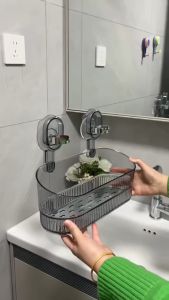 Kệ Đựng Đồ Đa Năng Hút Chân Không Giá Để Đồ Treo Tường Không Khoan Đục Chịu Tải Lớn Thiết Kế Hiện Đại