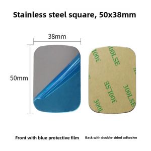 Non-Magnetic Square Adhesive Phone Holder Alloy Material Business Style Car Mounted Dual-Sided Tape Mobile Stand Base Glue