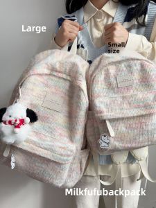 Nylon Cloth Water Repellent Soft Elegant Geometric Pattern Double Root Shoulder Bag for Women Campus Use