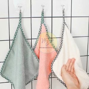 KAIN LAP MICROFIBER KAIN LAP DAPUR ANTI MINYAK Bahan Coral Fleece KAIN LAP PIRING SERBET MX1053