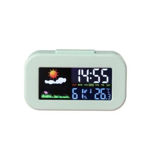 EELHOE | Backlit for Kids & Teens Perfect for Bedroom & Dorm Desk Weather Station Clock with Color Display - Temp & Humidity Monitor