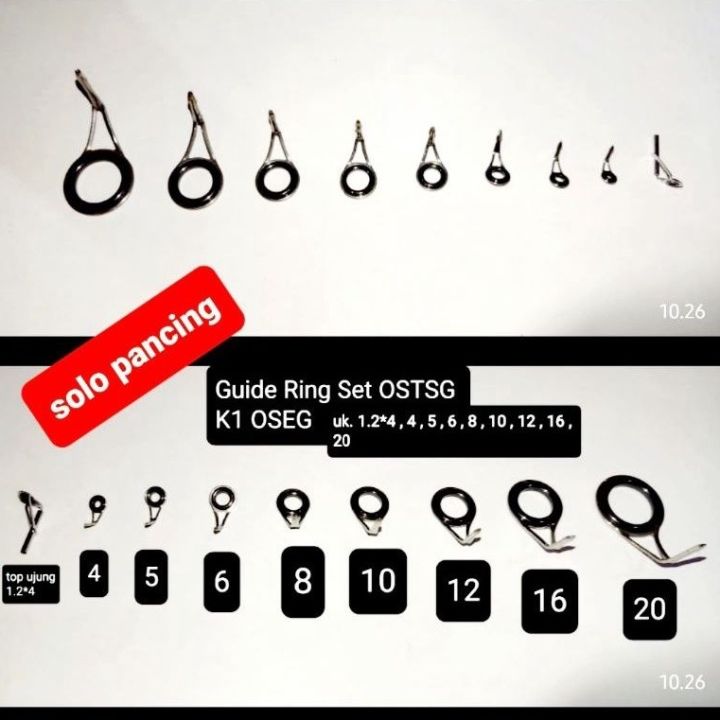 GUEDI RING SET K1 ISI 9PCS untuk joran pancing