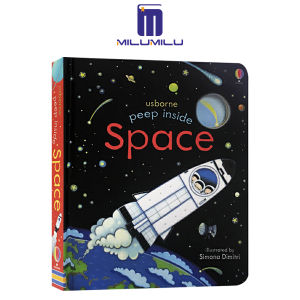 Peek Inside Space: A Lift-the-Flap Book About the Solar System Moon and Stars for Children (Ages 3-5) Board book – Lift the flap by Anna Milbourne Original English books