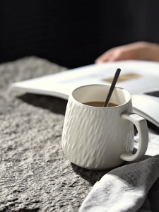 ArtLiving Stone Pattern Ceramic MugMinimalist Coffee Tea Cup for Office & Home