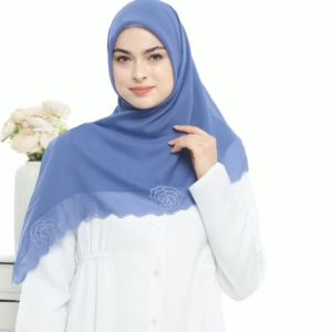 Ziaa Fashion Store Jilbab Segiempat Plain Paris Lasercut Premium Nayy.s Hijab Exclusive