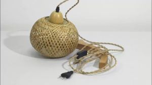 JOYINLED Bamboo Lantern Wall Lamp Natural Rattan Wicker E27 Chandelier Hand-Woven Bamboo Room Decor Lampshade Wall Light Fixture
