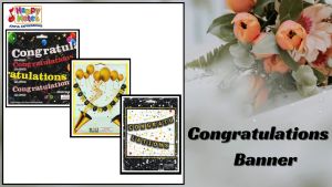 Happy Notes Party Flag Banner (Congratulations w/Stamping Design) Party Decoration