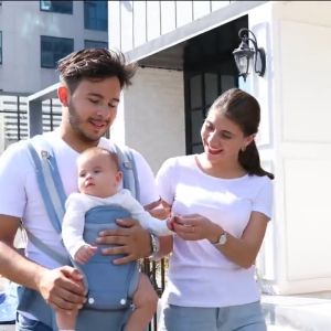 Baby Carrier เก้าอี้เอว ผู้ให้บริการทารก ถือทารกสีเทรน สิ่งประดิษฐ์ถือทารก ด้านหน้าและด้านหลัง บรรจุภัณฑ์สามารถใช้กับทารกที่เกิดออกไปนั่งบนเก้าอี ขนาดเล็กๆ และสามารถทำงานได้ง่าย