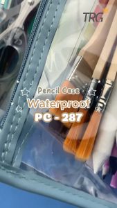 TRG Plastic Pouch PVC Zipper Pencil Case PC-287 - Tempat Kotak Pensil Tahan Air Alat Tulis Transparan TRG