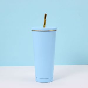 Portable Insulated Thermos Cup Large Capacity Stylish Stainless Steel