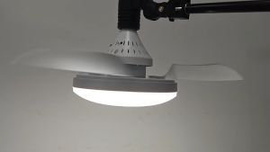 ECOL LED E27 Invisible Blade Ceiling Fan Light 2-in-1 with Remote Control 20cm Stealth Design 16W