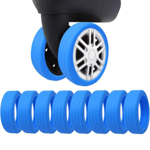 หนากระเป๋าเดินทางกระเป๋าซิลิโคนฝาครอบป้องกันดึง Rod กรณีซิลิโคนแหวนล้อและล้อนิวเมติกทนต่อการสึกหรอและสิ่งสกปรก