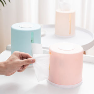 Innovative Plastic Tissue Box Nordic Tea Table Drawstring Box Restaurant Living Room Home Use round Paper Tube Organizer
