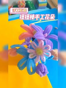 20PCS Diy Craft Chenille Sticks Pipe Cleaner Rod Chenille Stems Colorful Sticks Kids Toy Handmade Flower Materials Set