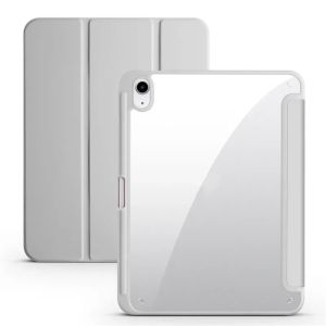 For iPad A16 Case 11th Generation 2025 Case Acrylic Clear Back Hard Cover Trifold Stand Case For iPad 10th Generation 2022 Coque