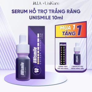 Serum Trắng Răng Unismile Hỗ Trợ Cải Thiện Vết Ố Vàng Răng Làm Sạch Mảng Bám Trên Răng Unikare Dung Tích 10ml