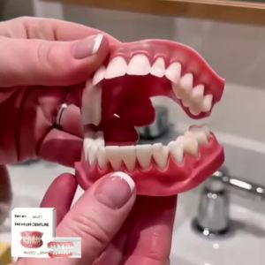 Natural False Teeth Set Comfortable Wear Custom Fit Dental Veneers Cosmetic Realistic Smile Comfort Fit Upper Lower Teeth Beauty